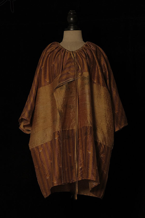 Mutedance 24 Spring/Summer Loose Drawstring V-Neck Top MD-MD24SS88-JIUJIN Old Gold PM125